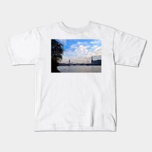 Chelsea Bridge Battersea Power Station London Kids T-Shirt